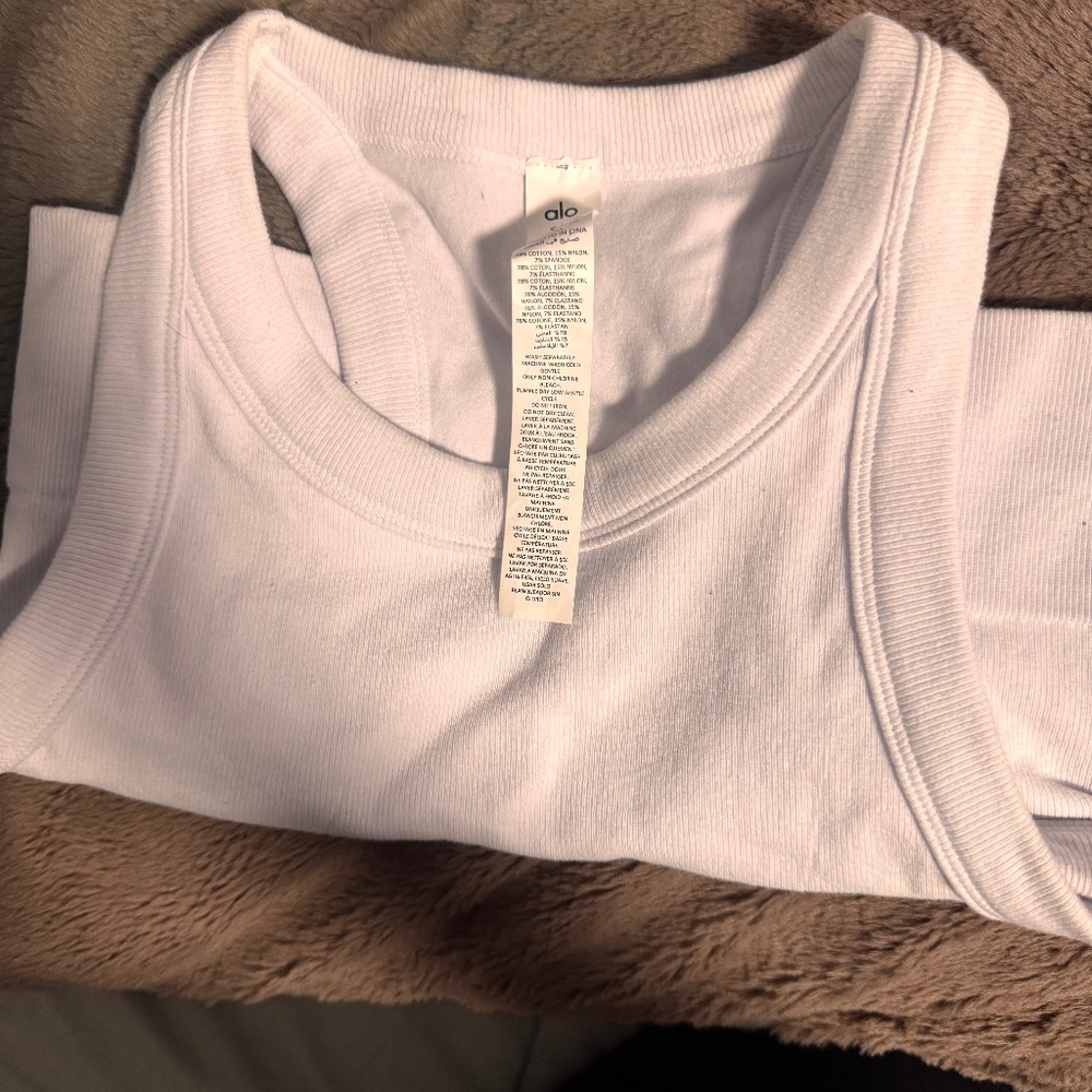 ALO Yoga White Tank Top
